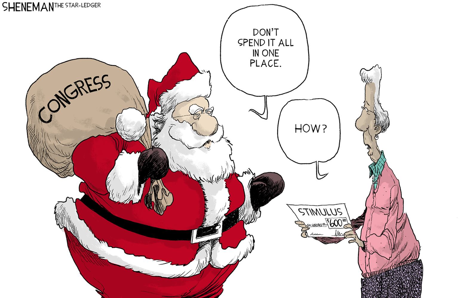 Week in cartoons: Stimulus checks, Christmas and more