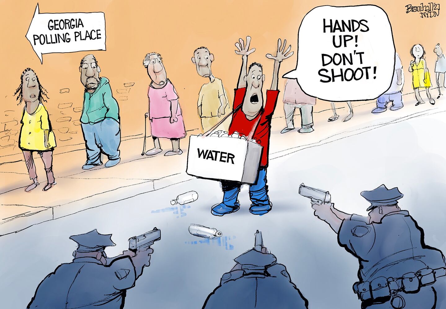 Week in cartoons: Gun control, infrastructure plan and more