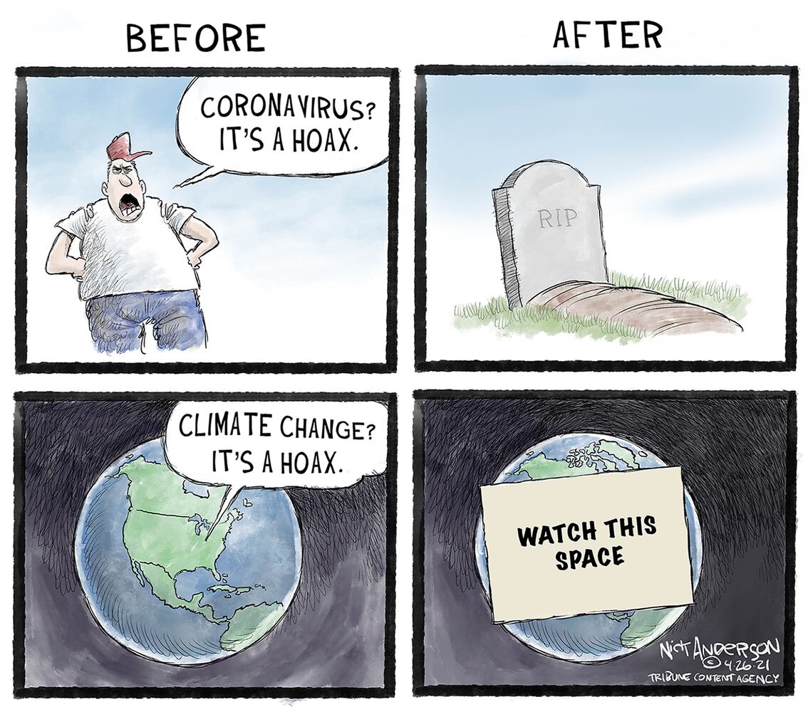 Week in cartoons: Biden's first 100 days, anti-vaxxers and more