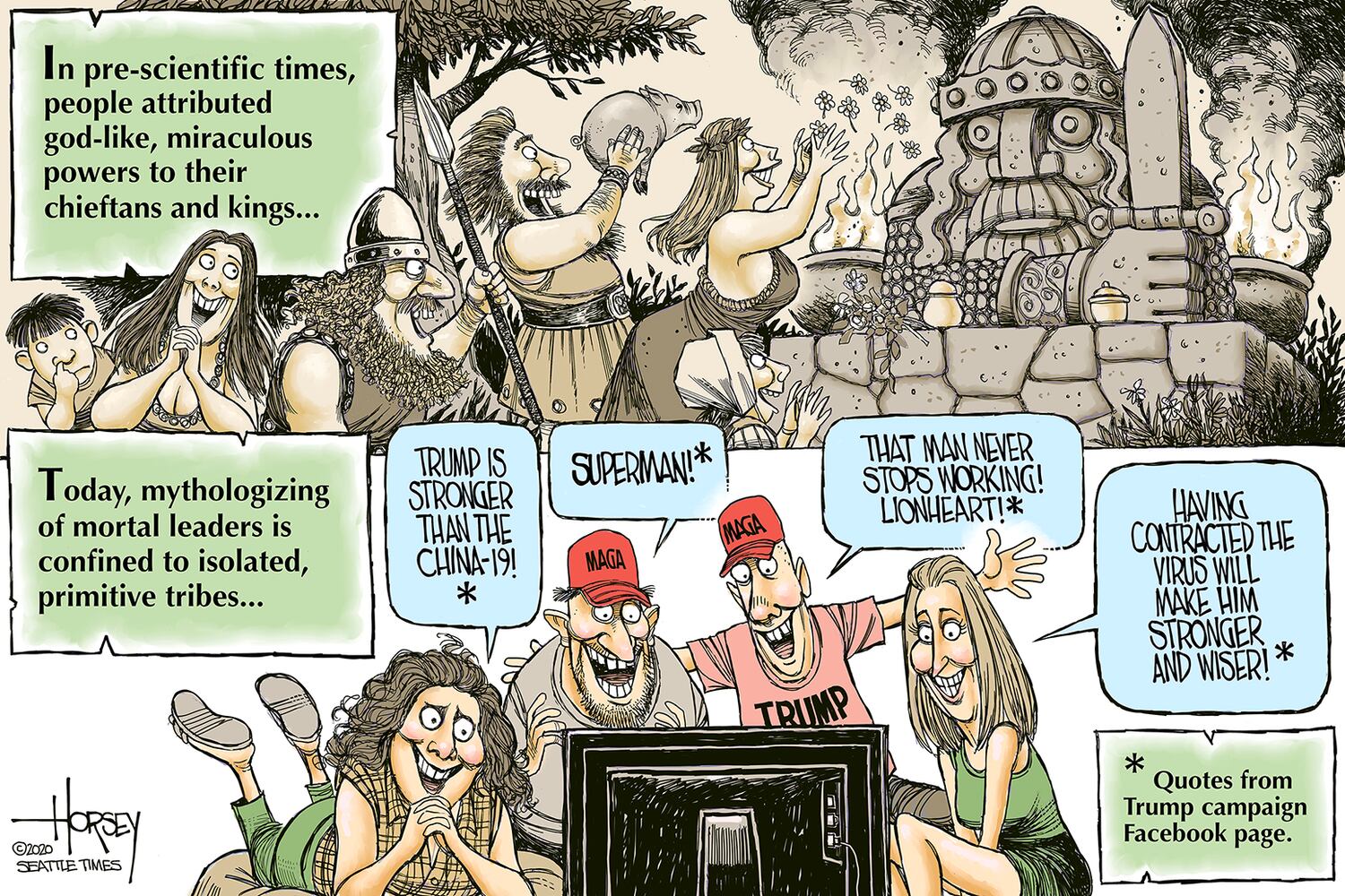 Week in cartoons: Trump's health, the fly and more