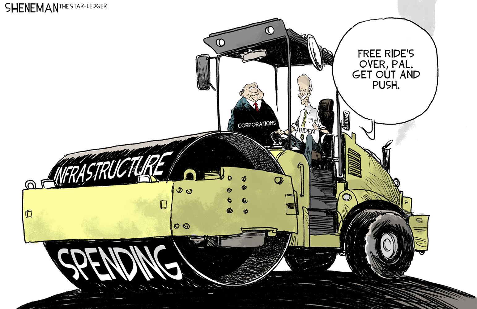 Week in cartoons: Gun control, infrastructure plan and more
