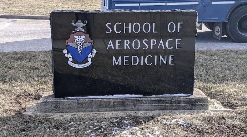 Exterior of the United States Air Force School of Aerospace Medicine, or USAFSAM, at Wright-Patterson Air Force Base. (U.S. Air Force photo / Jeremy Dunn)