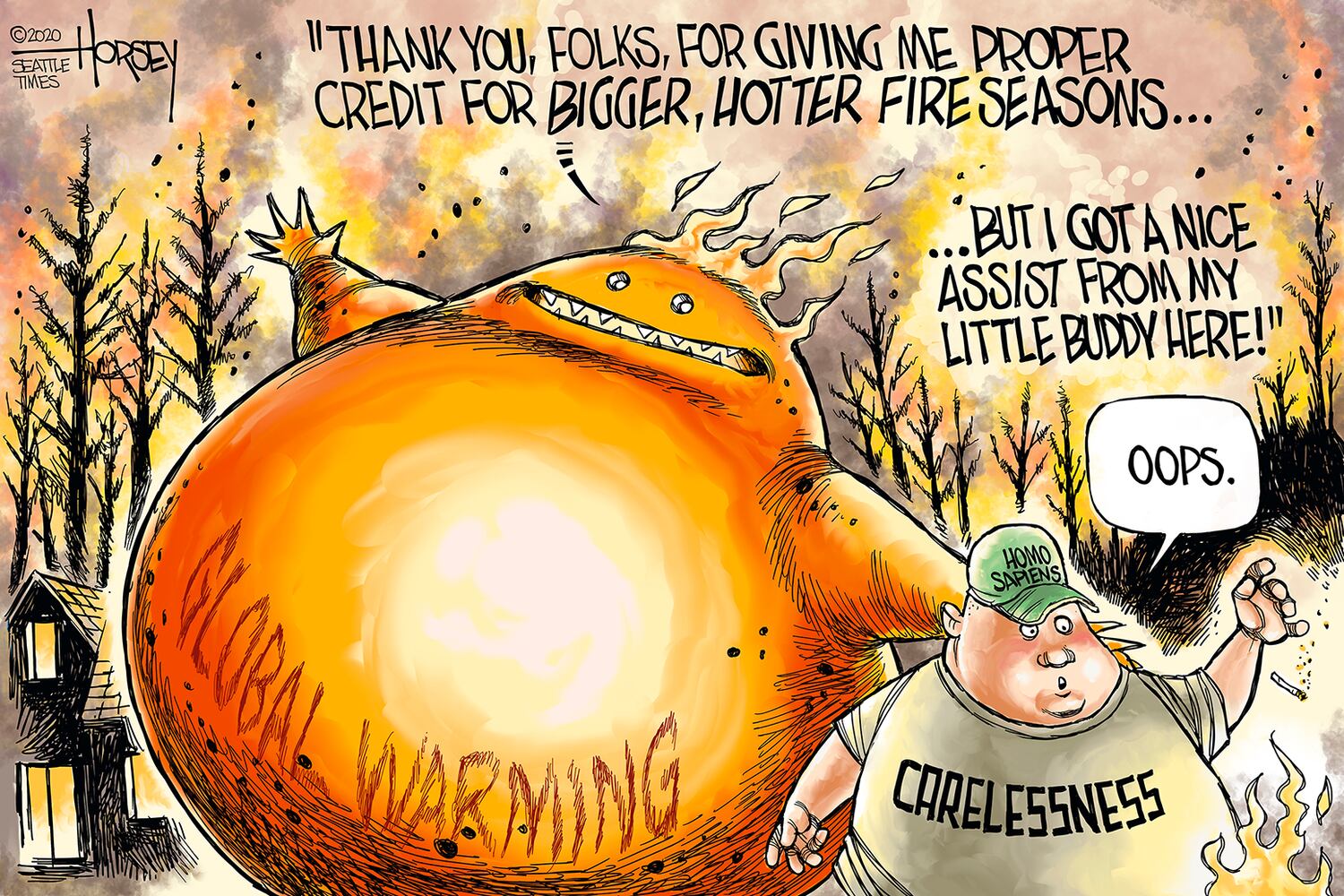 Week in cartoons: California fires, remembering 9/11 and more