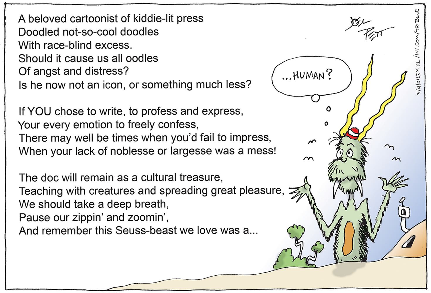 Week in cartoons: Andrew Cuomo, Dr. Seuss and more