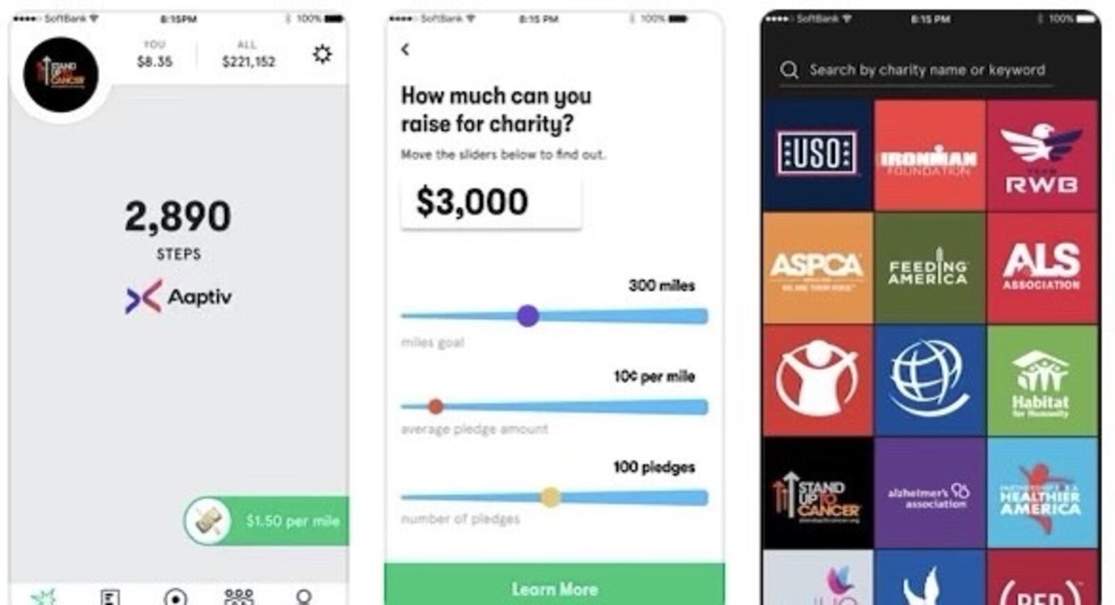 Charity Miles app