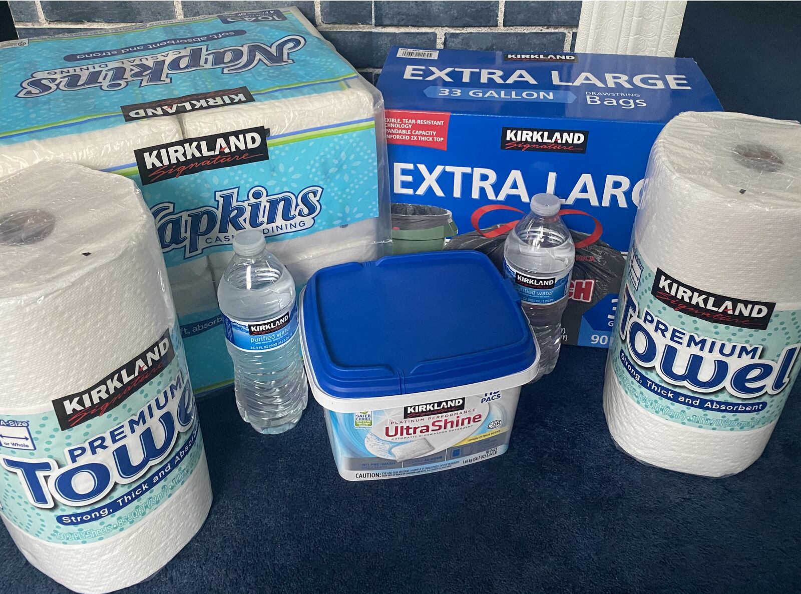 Some of the Kirkland brand products that I frequently purchase.