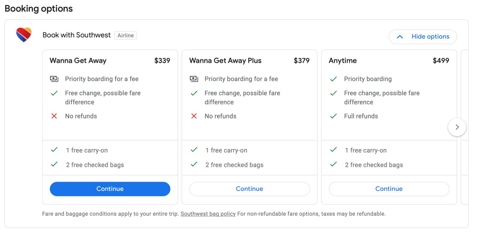 Book Google Flights fares on Southwest.com.