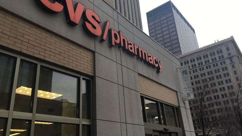 The CVS Pharmacy in downtown Dayton. Dayton water customers can pay their bills at CVS and Family Dollar stores. CORNELIUS FROLIK / STAFF