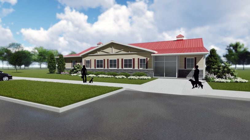 A rendering shows the new vet tech building under construction at UVCC. CONTRIBUTED