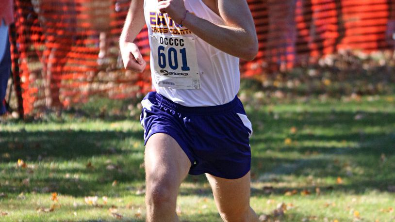 Eaton senior Seth Gard finished second at the Ed Leas Fall Classic on Saturday, leading the Golden Eagles to a third straight boys team title. Contributing photo/Greg Billing