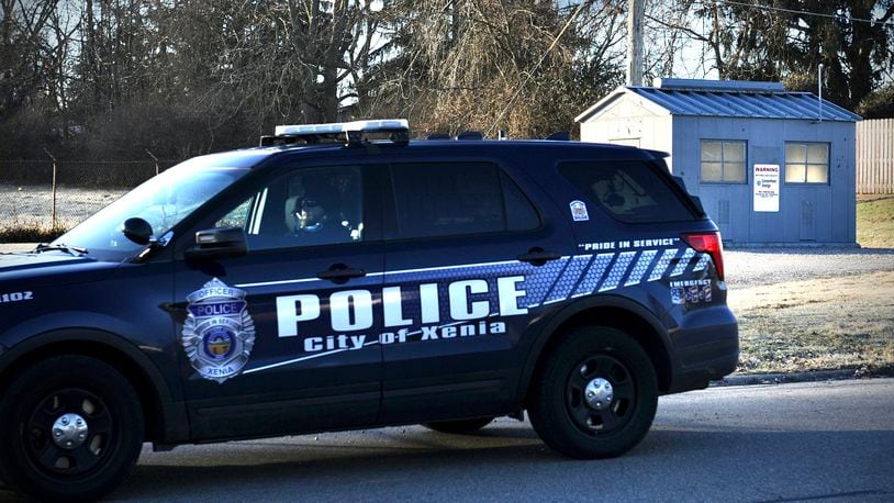 Xenia police responded the area of Purcell Avenue and Hollywood Boulevard after a deceased person was reportedly found on Tuesday, Jan. 11, 2022. MARSHALL GORBY / STAFF