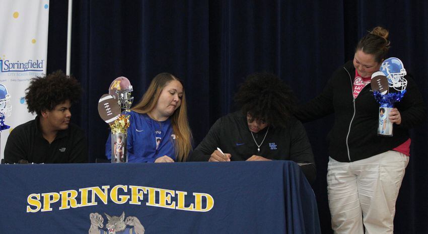 Photos: Three Springfield football players make college decisions official