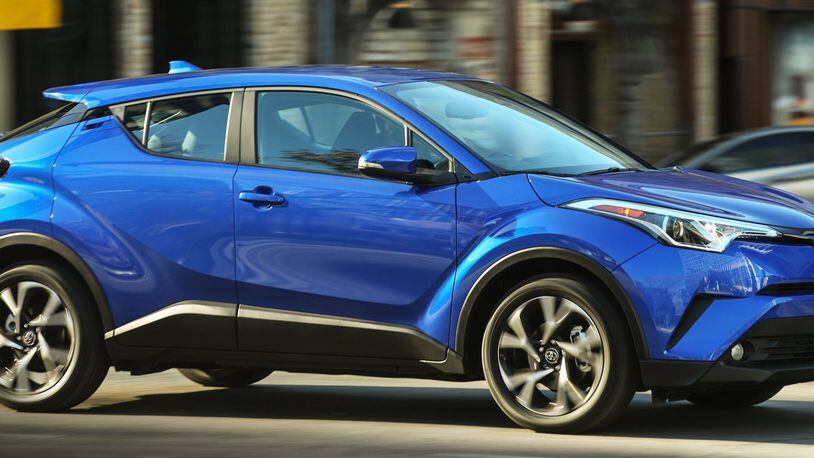 The all-new 2018 Toyota C-HR or, Coupe High-Rider is available in two grades, XLE and XLE Premium, each equipped with a list of standard features that includes 18-inch alloy wheels, dual-zone climate control, bucket seating and 7-inch audio display. Toyota photo