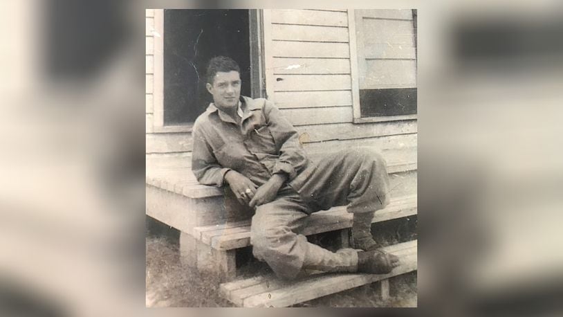 Walter Stitt relaxes on the steps of the barracks during training at Camp Polk, Louisiana. Within a year he would be serving in a Sherman tank in some of the deadliest battles of World War II. Twice his tank commanders and others alongside him in tanks were killed by German shells. He received two Purple Hearts; the National Order of the Legion of Merit, the highest honor of France; and the Order of Saint George Medallion, the top award given to members of the Army's mounted force (tanks, cavalry) by the United States Armor Association of the United States Army. CONTRIBUTED