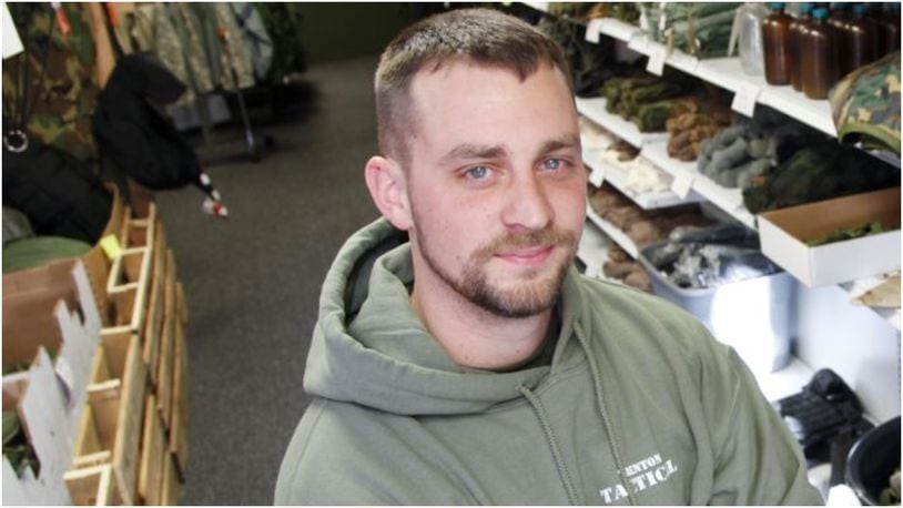 Trenton Tactical, which started from the trunk of a car in 2012, has its own line of tactical gear and armor and is continuing to grow, according to owner Spencer Stewart (pictured). That growth will just happen online instead of at the company’s Fairfield Twp. storefront. STAFF FILE/2012