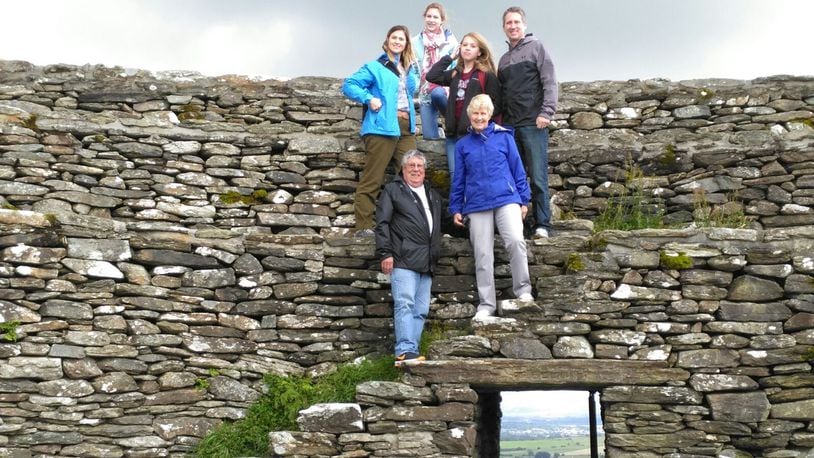 Guests at Grianan an Aileach. (Vagabond Tours of Ireland)