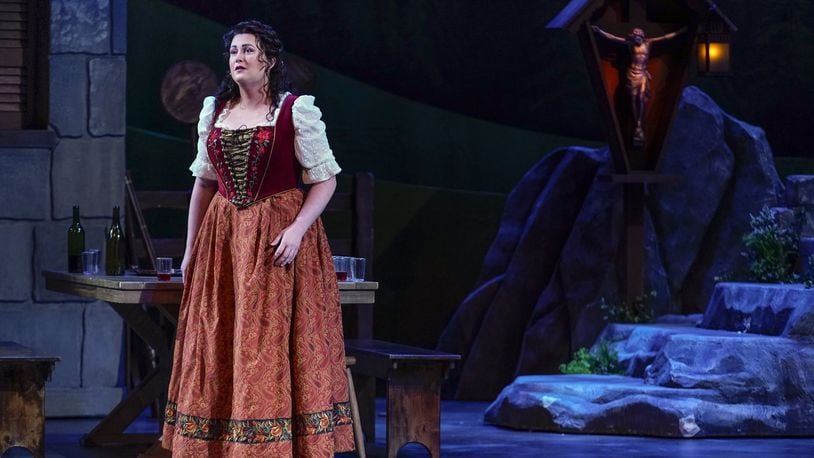 “I loved every moment of getting to sing the role of Wally and of getting to perform with that cast and orchestra,” said Kettering native Caitlin Crabill, who starred in “La Wally” at the Sarasota Opera. CONTRIBUTED/ROD MILLINGTON