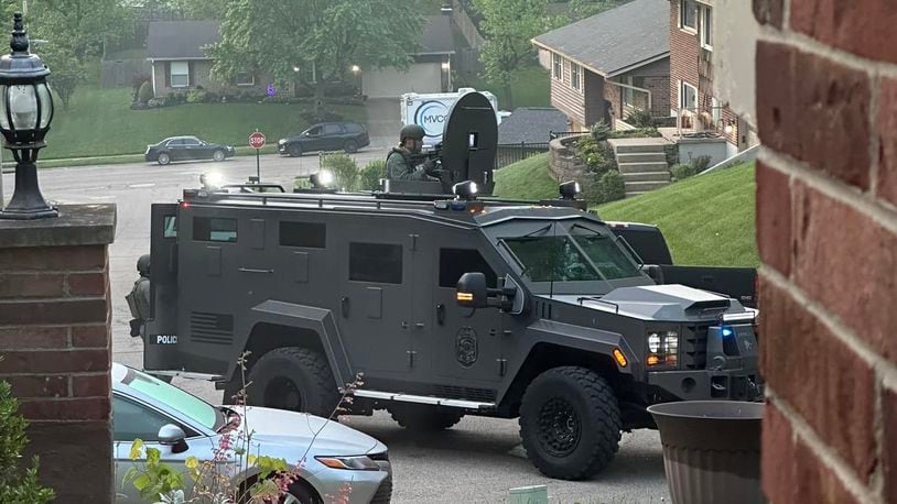 SWAT vehicle in standoff. (CONTRIBUTED: Karen Korn)