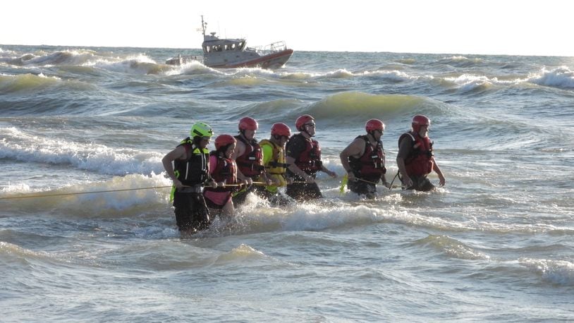 Crews searched Lake Michigan Wednesday, June 13, 2022, after a Beavercreek man and Texas boy went missing and were presumed drowned.