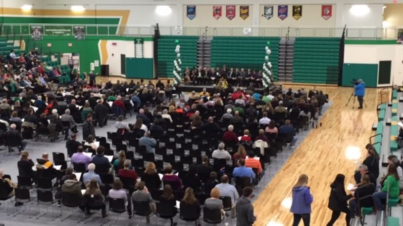 A dedication ceremony is held at Northmont High School.