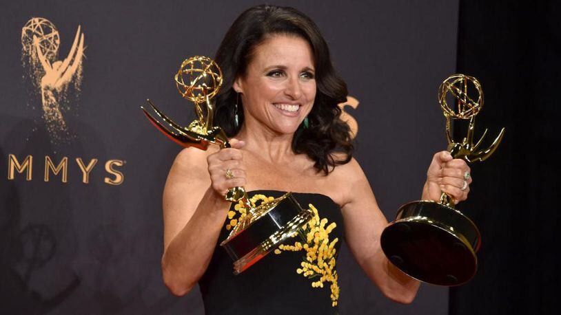 Actor Julia Louis-Dreyfus, winner of the award for Outstanding Comedy Actress for 'Veep,' poses in the press room during the 69th Annual Primetime Emmy Awards at Microsoft Theater on September 17, 2017 in Los Angeles, California.  (Photo by Alberto E. Rodriguez/Getty Images)