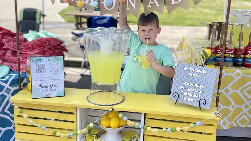 SIx-year-old Lincoln Beegle is selling lemonade to raise money to honor the memory of his baby brother. CONTRIBUTED
