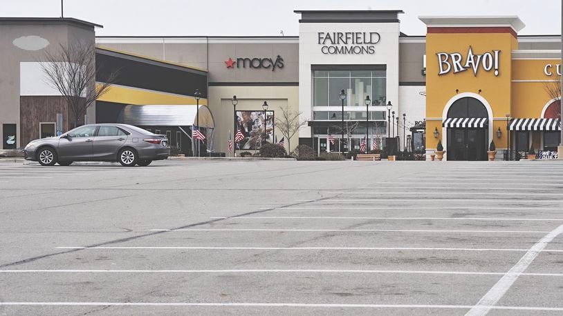 The Mall at Fairfield Commons is temporarily closed due to the spread of COVID-19. MARSHALL GORBYSTAFF