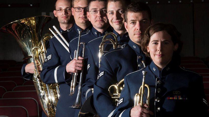 Members of the Air Force Band of Flight’s Spirit of Freedom ensemble will perform at the National Museum of the United States Air Force Feb. 22. No tickets are needed for entry as seating is first come, first serve. (U.S. Air Force photo/R.J. Oriez)