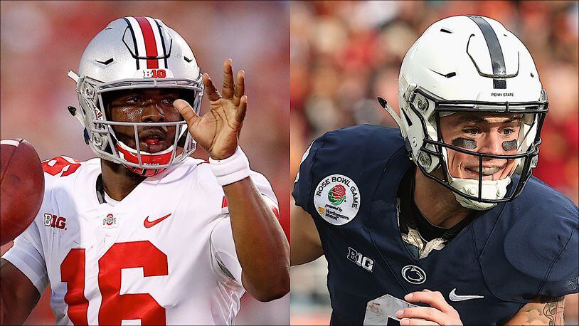 Ohio State's J.T. Barrett and Penn State's Trace McSorely lead two of the Big Ten's best offenses. (Getty Images)