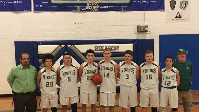 New Miami’s junior high “A” boys basketball team didn’t lose a game this season, finishing 18-0. SUBMITTED PHOTO