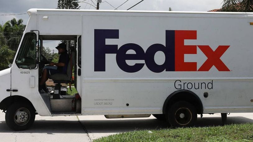 A FedEx driver ran into a Texas man's fence and then drove away, according to the homeowner.