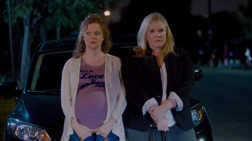 Heather Olt (left as Kristen) and Sarah Chaney (Emily) in "Last Chance Moms," screening Sept. 24 at the Dayton Independent Film Festival. CONTRIBUTED