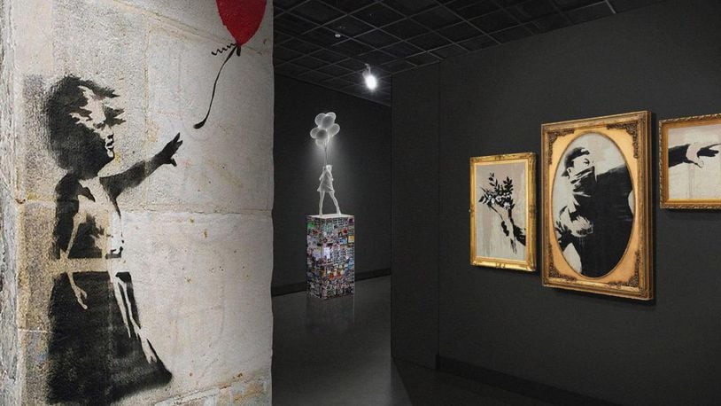 “Banksyland,” an international touring exhibition chronicling the work of elusive British artist Banksy," will be presented Sept. 16-18 in Columbus. CONTRIBUTED
