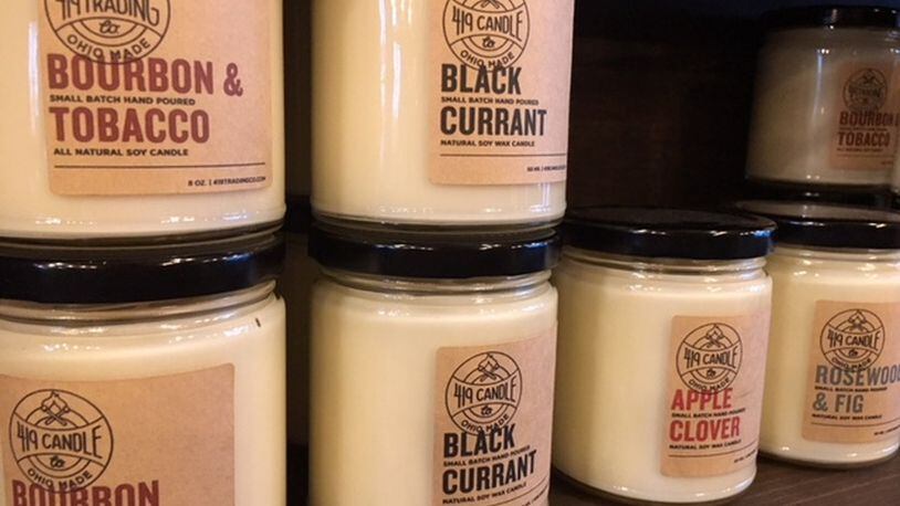 419 Candles, $18 These Ohio made candles come in wonderful scents like black currant, coriander and vanilla, rosewood and fig and heirloom grapefruit.