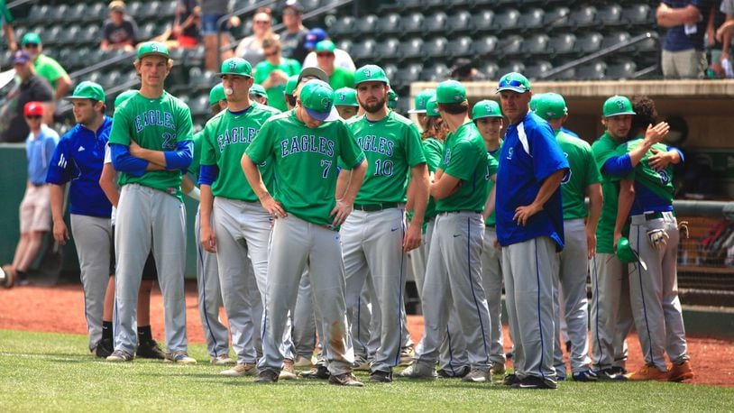 Chaminade Julienne watches Tallmadge celebrate after a victory in the Division II state championship on Saturday, June 3, 2017, at Huntington Park in Columbus. David Jablonski/Staff