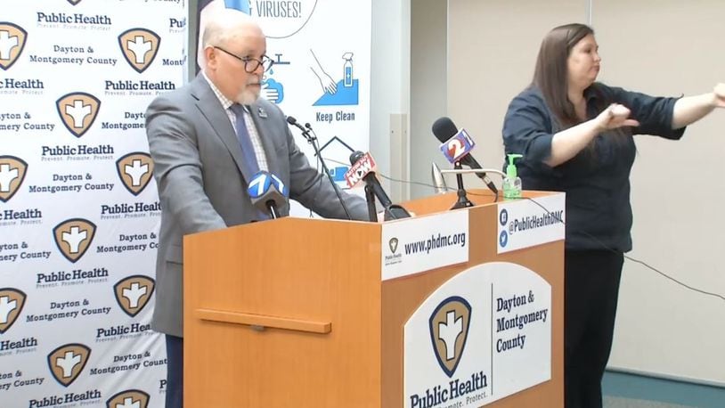 Public Health Commissioner Jeff Cooper speaks at the daily press conference update on the coronavirus situation  March 25, 2020. KAITLIN SCHROEDER / STAFF