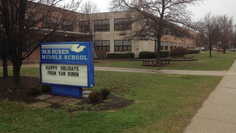 A 14-year-old eighth-grader at Van Buren Middle School is charged with inducing panic, a felony. He is accused of telling classmates in December he was “going to be the future shooter" and conducted school shooting and firearm research on his Chromebook, according to the Montgomery County Prosecutor's Office. FILE