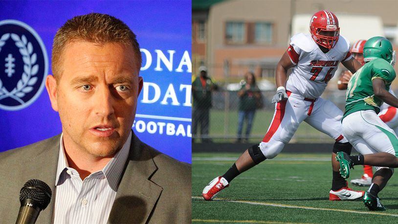 Kirk Herbstreit (left, via Getty) and Jackson Carman (right) shared conflicting opinions on Twitter.