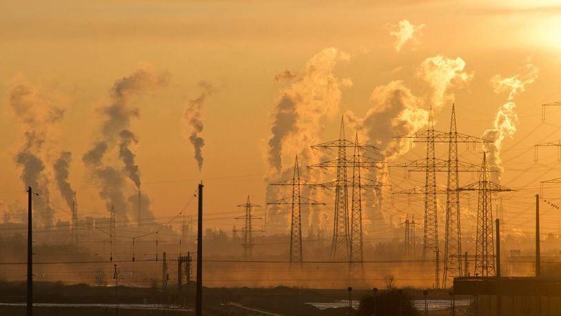 Power plants and factories discharge greenhouse gases. The U.S. is historically the largest carbon polluter in the world, but China has recently the surpassed the US in greenhouse gas emissions.
