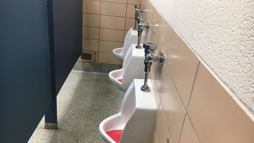 Kettering schools are adding partitions within boys bathrooms that separate the sinks and stalls area from the area with a row of urinals. District officials say the move is to increase student privacy, and it comes on the heels of 2016’s national debate over transgender bathroom usage. JEREMY P. KELLEY / STAFF