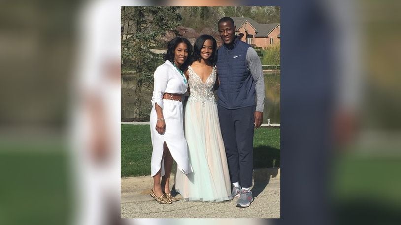 Chris and Anthony Grant with daughter Jayda before the 2019 prom. CONTRIBUTED