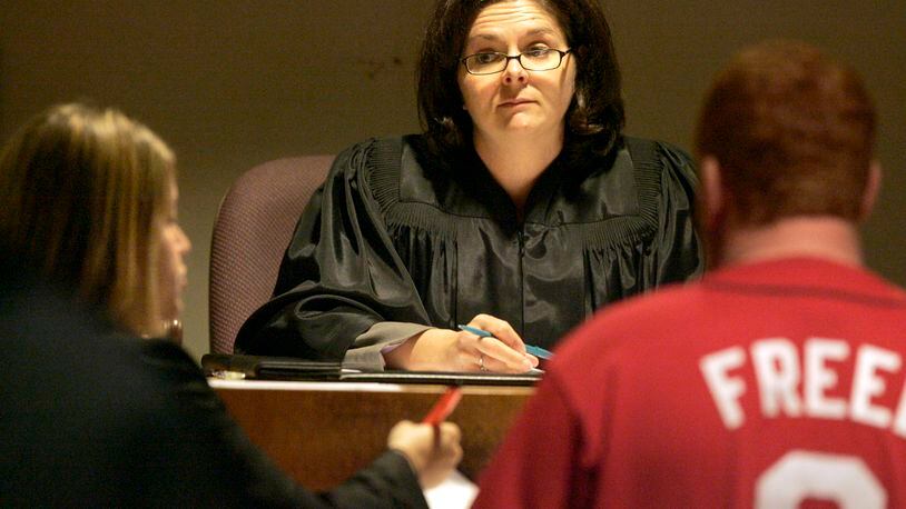 Melynda Cook Howard will be sworn in as the next Middletown Municipal Court judge on Friday. She’ll take to the bench on Monday, June 19. Pictured is Cook Howard when she served as acting judge in Middletown Municipal Court in June 2008. FILE