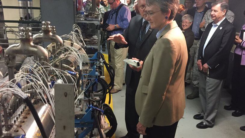 During her visit to Wright-Patterson in June, Air Force Secretary Heather Wilson toured the Air Force Research Laboratory. ” Taking a closer look at the responsive, relevant and revolutionary work @Team_AFRL has been doing for 100 years,” she wrote on her Twitter page.