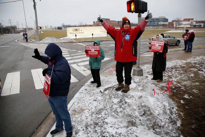 PHOTOS: Faculty at Wright State strike