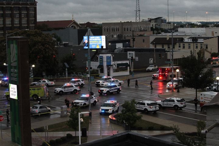 PHOTOS: Crash involving stolen police car near Main Library in Dayton