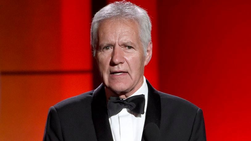 In this April 30, 2017, file photo, Alex Trebek speaks at the 44th annual Daytime Emmy Awards at the Pasadena Civic Center in Pasadena, Calif. (Photo by Chris Pizzello/Invision/AP, File)