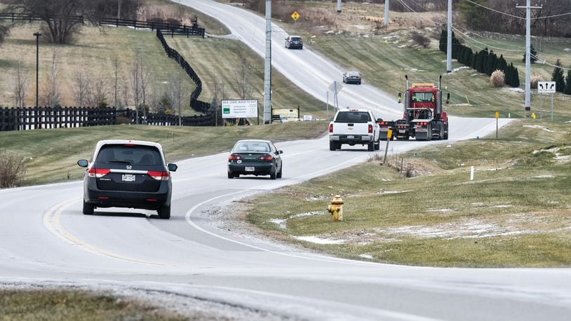 The $7 million widening project for Ohio 747 was delayed due to utility relocation issues. This is the section between Millikin Road and Princeton Road. The project was slated to begin next week. NICK GRAHAM/STAFF