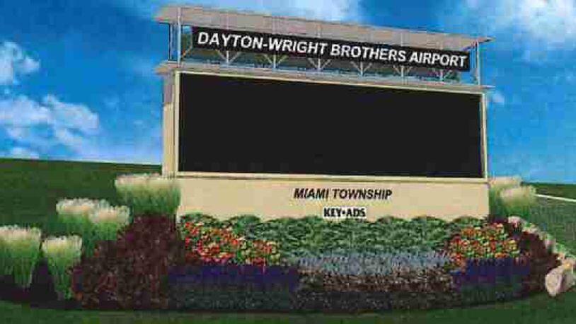 Key Ads of Dayton has plans to build a digital billboard at Dayton-Wright Brothers Airport. The proposal calls for the billboard to be 22 feet, 4 inches high, 40 feet long and five feet wide. CONTRIBUTED