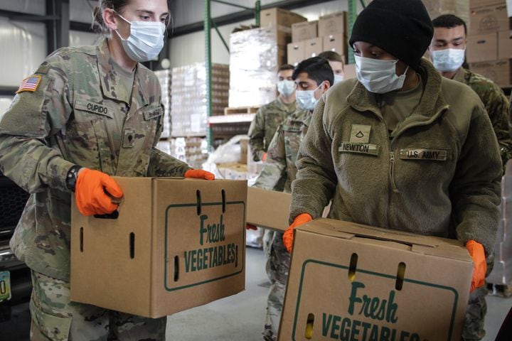 PHOTOS: National Guard helps Foodbank with coronavirus response