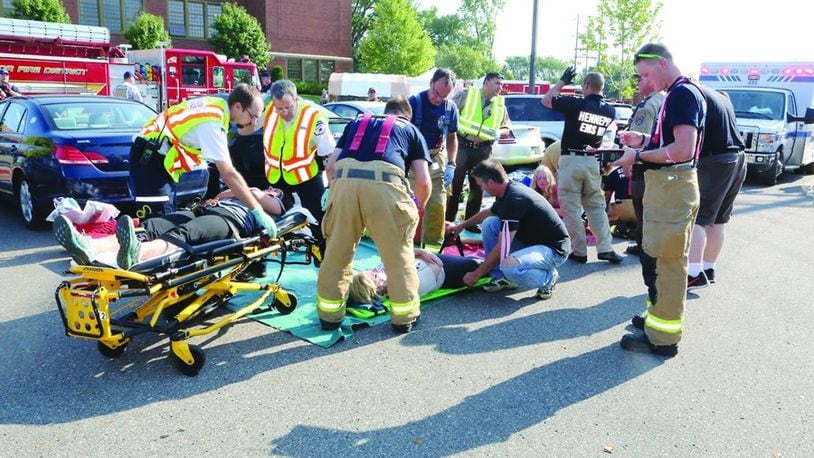 A scene from a recent emergency mass casualty exercise in Minnesota. PHOTO/PROVIDED